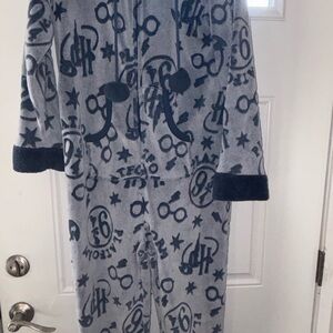 Harry Potter Ladies' one-piece hooded fleece pajama union suit. Large